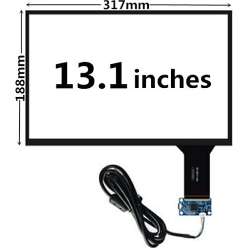 13.3 inch 317mm*188mm High compatibility universal industry Capacitive Touch Digitizer Touch screen panel Glass