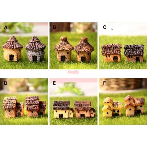 3cm cute resin crafts house fairy garden miniatures gnome Micro landscape decor bonsai for home garden decor 20pcs/lot
