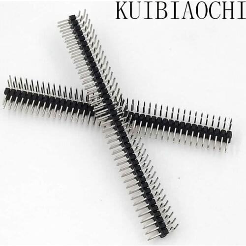 A05 5PCS 2.54mm 2 x 40 Pin Male Double Row Right Angle Pin Header Strip pin header double row angle