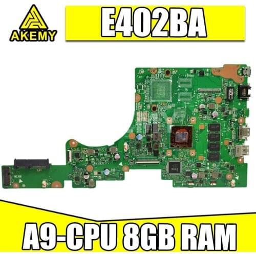 Akemy E402BA with A9-CPU 8GB RAM mainboard For ASUS VivoBook E402 E402B E402BA E402BP Laotop Mainboard E402BA Motherboard Test