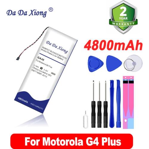 Da Da Xiong 3600mAh GA40 Battery for Motorola Moto G4 Plus GA40 XT1625 XT1622 XT1644 XT1643 SNN5970A battery +Gift tools