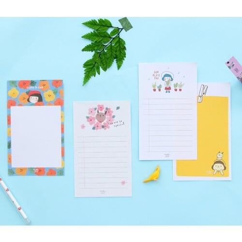 Cute gril memo note pad Cartoon page Thanks notepad 70 sheets mini diary agenda planner Stationery Office School supplies F854
