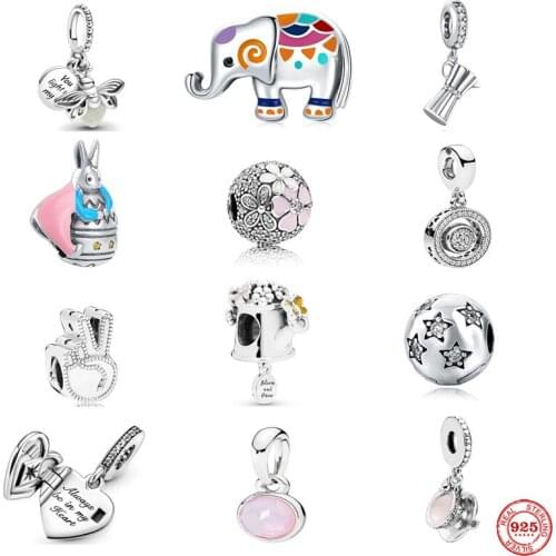 New Style 925 Sterling Silver Exquisite Firefly Charm Elephant Bead Suitable For Original Pandora Bracelet DIY Lady Jewelry Gift