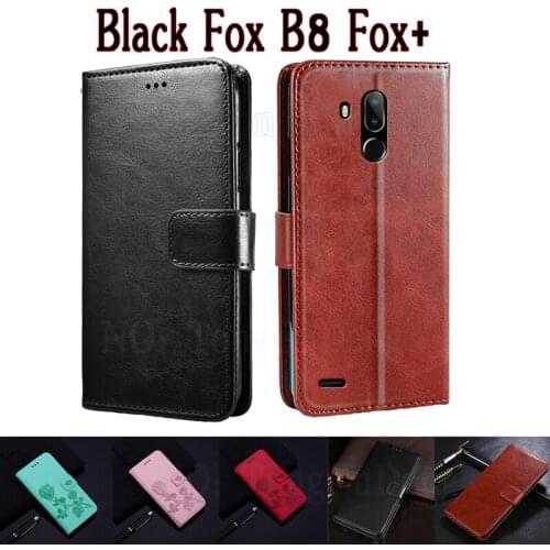 Stand Cover For Black Fox B8 Fox Plus Case Etui Wallet Funda Book On Black Fox B8 FoxPlus Case Flip Leather Magnetic Card Coque