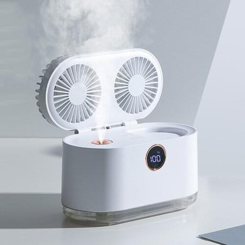 CX New Mini Air Conditioner Fan Water-Cooled Little Fan Small Portable USB Rechargeable Ultra-Quiet Humidifier