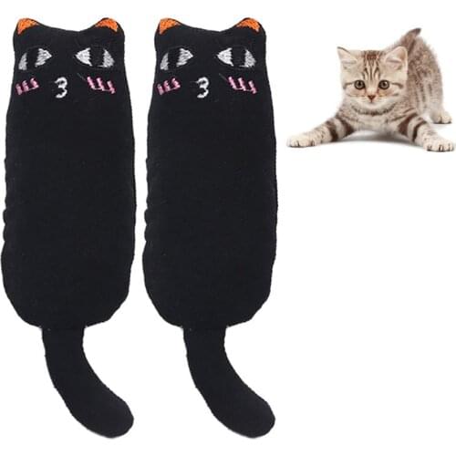 2PCS Teeth Grinding Catnip Toys Cute Bite-resistant Cartoon Teeth Cleaning Toy Cat Chew Toy мягкие игрушки pet supplies cat