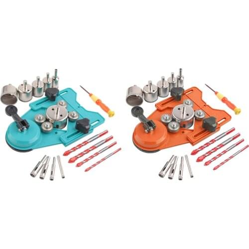 HLZS-Ceramic Tile Drill Base Diamond Coated Hole Saw Positioner Glass Set