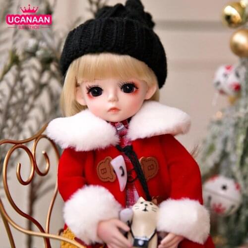UCanaan 30CM BJD Doll 1/6 18 Ball Joints Dolls With Full Outfits Clothes Wig Shoes Makeup Girls Christmas Xmas New Years Gifts