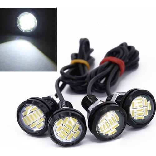 15W Lamps 22mm Blubs Eagle Eye Reversing Parking Auto 4pcs 12LED 12V Daytime Running DRL Super bright