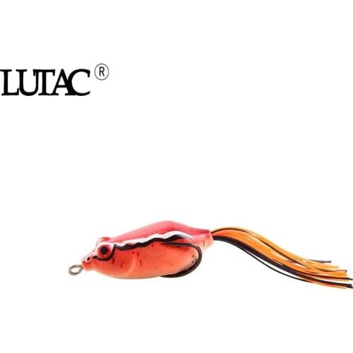 LUTAC fishing soft lure frog 45mm 7g Topwater Frog Artificial Soft High Carbon Steel Double Hook