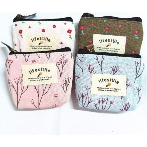 M032 Cute Cartoon Small Fresh Flower Bag Headset Line Data Line Coin Purse Card Bag Girl Women Student Gift Wholesale