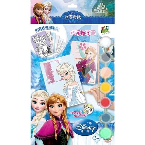 Disney girls frozen Painting Drawing Tool Set Snow Princess elsa anna Coloring Book education toys