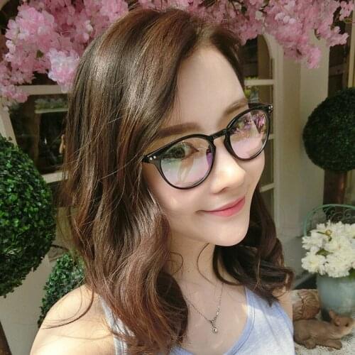 Veshion Fashionable Small Fresh Rice Nail Glasses Frame Retro Round Glasses Frame Can Be Equipped with Glasses Prescription