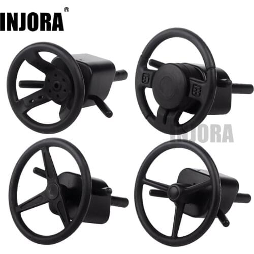 INJORA 1PCS Plastic RC Car Steering Wheel for 1:10 RC Rock Crawler Axial SCX10 90046 WRAITH RR10 Traxxas TRX4 D90 D110