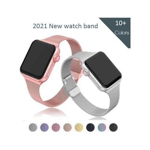 Stainless Steel Band for Apple Watch band 40MM 44MM 38MM 40MM Bracelet Metal Strap Watchbands for iWatch Series 6 SE 5/4/3/2