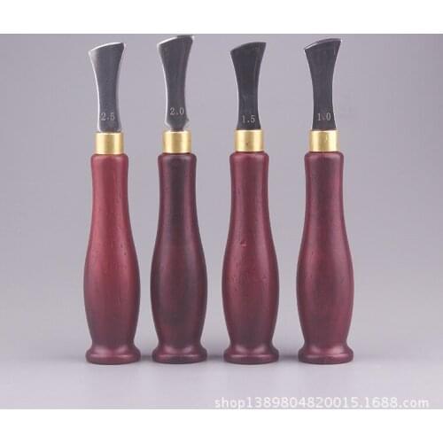 Hand-made Vegetable Tanned Leather Edger Groover Drum Machine Twisting Shallow Groove Edger Crimper Leathercraft Tools