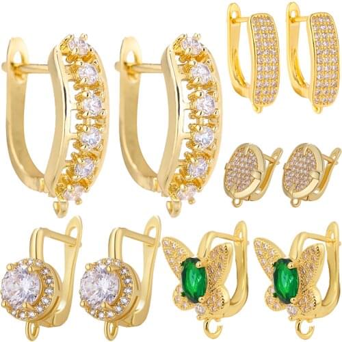 Juya DIY Earwire Material Wholesale Needlework Earrings Making Accessories Gold/Silver Color Shvenzy Earring Hooks Supplies