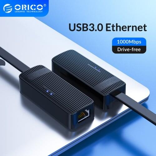 ORICO USB3.0 Network Card Mini USB2.0 Gigabit Ethernet Adapter Driver-Free For Windows XP, Vista, 7, 8, 8.1.10, Mac and Linux