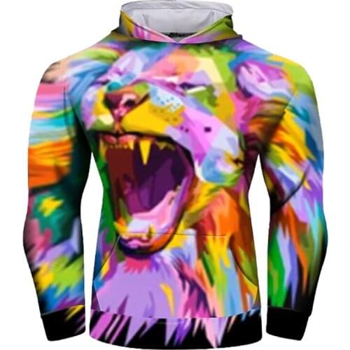 Cody Lundin High Street Hoodie Man 3D Print Anime Hoodies Sweatshirt Lion Hooded Pullovers Tops Oversized Streetwear