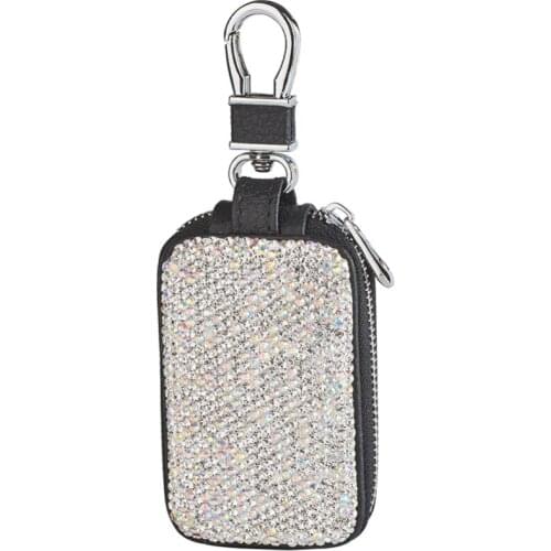 Universal PU Leather Shinny Key Case Cover for Car Blingling Crystal Car Key Bags