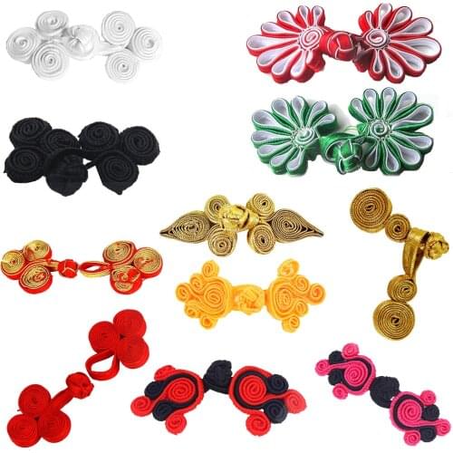 Handmade Chinese Frog Closures Buttons Knot Fastener for Cheongsam Tang Suit Traditional Handcraft Decor Buttons 20pcs NK354