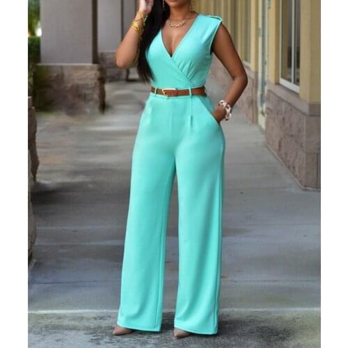 Ladies Jumpsuit Ladies Sleeveless Waist Waist Ladies Jumpsuit Bodycon Party Street Wear Suit Party Evening Gown Jumpsuit Women