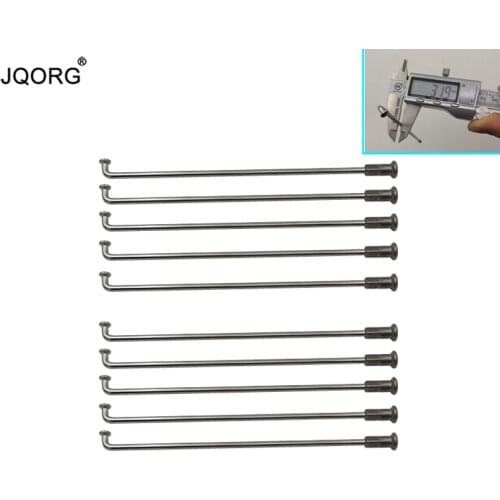40 Pieces A Lot 10 G Diameter 3.2mm Electric Bike Spokes 304 Stainless Steel Material J-bend Round Body Motorcycle Spokes & Nuts
