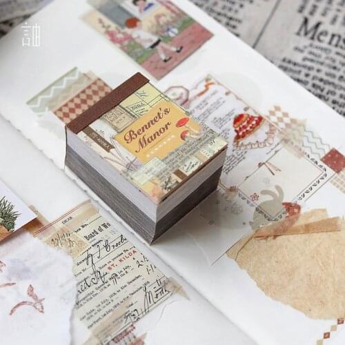 400 Sheets Vintage Material Paper Cute Mini Notepad Cards Scrapbooking/Card Making/Journaling Project DIY Diary Decoration Cards