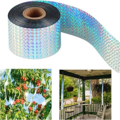 5PCS Bird Repellent Tape Reflective Anti Bird Scare Tape Pigeons Fox Animal Repeller Ribbon Deterrent Tapes 45m Per Roll