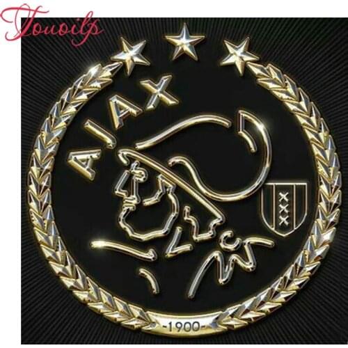 5d diy AJAX Diamond Embroidery full square&round Loving my friend Football team logo AJAX Diamond painting Cross Stitch Picture of Rhinestones Diamond Mosaic