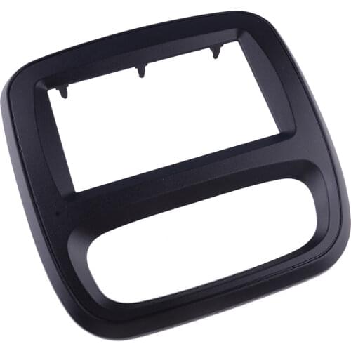 2 Din Car Double Din Radio Fascia Stereo Panel Bezel Decoration Black ABS Plastic fit for Renault Trafic Opel Vivaro 2015