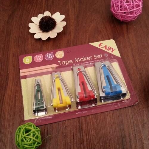 Free Shipping Wholesale Fabric Bias Tape Makers 4 size for choose,making bais tape,Pull cylinder,DIY tools,sewing accessories