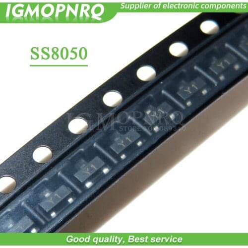 50pcs SS8050 S8050 Y1 Bipolar Transistors - BJT 625mW, 25V, 1500mA SMD SOT23-3 new original