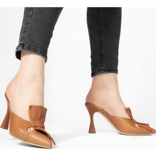 Callizio Women Genuine Leather Sandals Summer Fringed Heels Slipper Pointed Toe Small and Big Size Summer Shoes женские сандалии