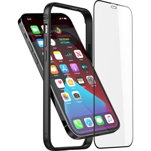 Bumper Case For iPhone 12 Pro Mini Pro Max Original Luxury Silicone Metal Aluminum Frame with Tempered Glass Phone Accessories