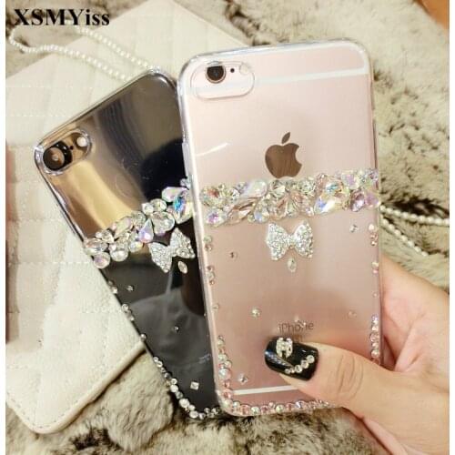 For iPhone XS Max XR X 8 7 6 6S Plus Case Luxury Bling Rhinestone Diamond Crystal Soft Transparent TPU Cover For iPhone XR Case