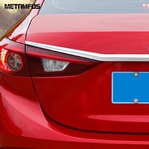 For Mazda 3 M3 Axela Sedan 2018 2019 Chrome Rear Trunk Streamer Tail Gate Door Strip Molding Trim Exterior Car Accessories