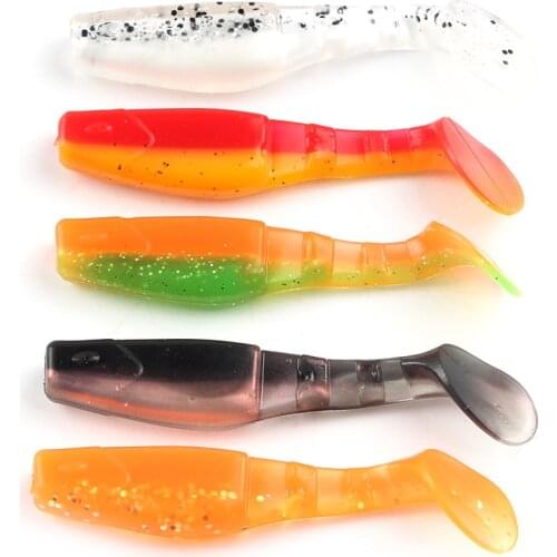 5Pcs/Bag Jigging Soft Bait Fishing Lures 8.5cm 6.3g Artificial Lures Baits Fishing Lure Leurre Shad Silicone Bait T Tail Wobbler