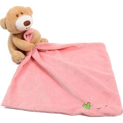 Cute Animal Baby Bib Sleeping Appease Toy Newborn Children Animals Plush Toys Soft Towels Feeding Accessories Children Gifts