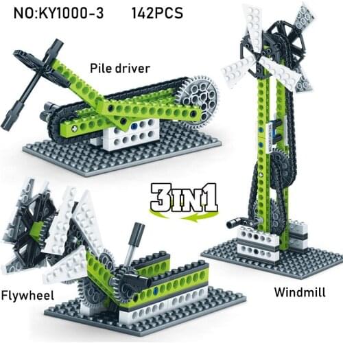 Mini Size City Mechanical Engineering Gear Building Blocks Sets DIY Crane MOC Model Kits Bricks Children DIY Toys Gifts