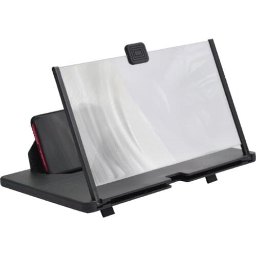 14 Inch 3D Mobile Phone Screen Magnifier HD Video Amplifier Stand Bracket With Movie Game Magnifying Folding Phone Desk Holder
