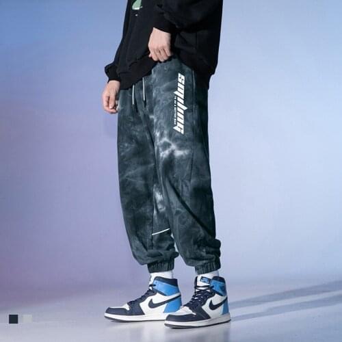 Mens Fashion Overalls, Sports Joggers, Mens Trendy Brand Sports Pants, Tie-dye Hip-hop Street Trousers, Casual Pants, Men