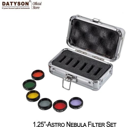 1.25" Color Astro Filters Set (6 pieces) for Astronomical Telescopes Ocular Lens Planets Nebula Filter SkyGlow