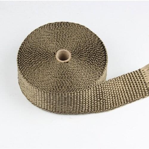 New 5.08cm x 1.59 mm x 5m Titanium Exhaust/Header Heat Wrap Downpipe Insulation Bandage Tape Roll With Stainless Ties Kit