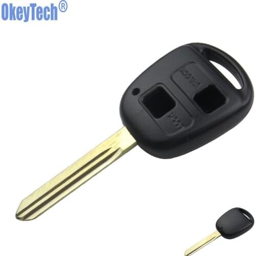 OkeyTech TOY47 Blade Car Remote Key Shell Keyless Case Fob 2 Button For Toyota Yaris Carina Corolla Avensis Auto Replacement Key