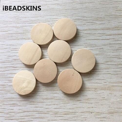 Wholesale 25mm 100pcs/lot Natural Wooden flat coin Beads
