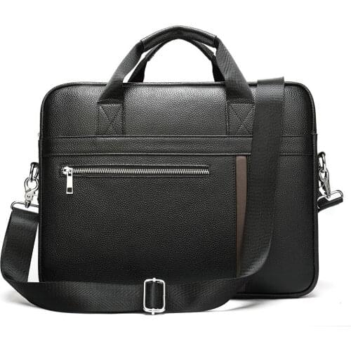 Mens Bag Genuine Leather Mens Shoulder Bags Male Leather Laptop Briefcase Messenger/Crossbody Bags for Men Handbag