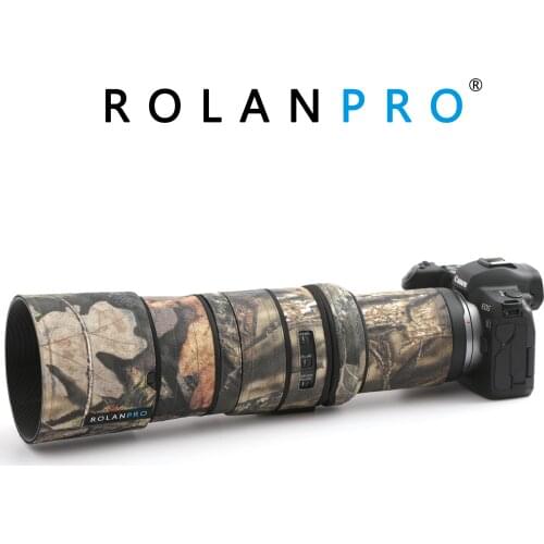 ROLANPRO Waterproof Lens Coat for Canon RF600mm F11 IS STM Lens Camouflage Rain Cover Lens Protective Sleeve Guns Lens hood