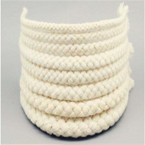 100M 4/5/6/7/8mm Natural Cotton Cord Rope String Ribbon Sewing Crafts DIY Hilo Macrame Cord Beige Twine Decor