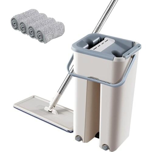 Mop Cloth with Bucket Bucket Hand Free Wringing Mop Self Wet And Cleaning System Dry Cleaning Microfiber Mop Floor